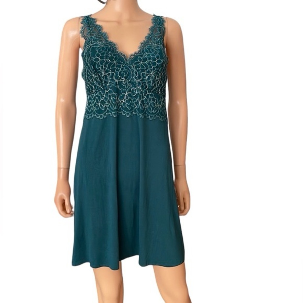 NWT Soma cool nights teal slip dress